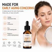 Sérum raffermissant GHK-Cu 5 peptides avec acide hyaluronique, hydratant, lissant, anti-rides, anti-âge, pour une peau éclatante
