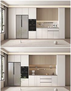 ארון בר עץ מודרני ארון בגדים עם נפח אחסון צד בצד פינת זכוכית - Product Image 4