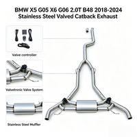 Silencieux d'échappement Catback haute performance pour BMW X5 G05 X6 G06 2.0T B48 2018-2024, échappement Valvetronic avec contrôleur