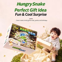 Jouet Serpent Magnétique RC avec Effets Lumineux et Sonores, Jeu Interactif de Combat Multijoueur, Serpent Gourmand Télécommandé pour Enfants