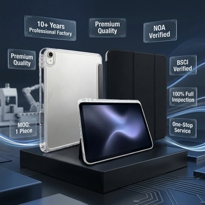 Funda Transparente para Tablet de Doble Material, Antigolpes, con Soporte Triple Plegable, Híbrida de TPU+PU con Soporte para iPad Air 13/Air 5 6/Pro 12.9 13 - Product Image 3