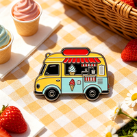 Pins en émail dur et doux de haute qualité, mignons, en métal, pour la vente en gros, badges pour camion de crème glacée, pins de revers personnalisés avec LOGO, motifs de dessins animés