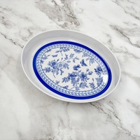 Assiette creuse ovale en mélamine du fabricant chinois pour les fêtes en plein air et l'usage quotidien – Plats de service en plastique