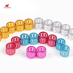 RTS Ordine Misto all'Ingrosso 100 pz/sacchetto Anelli Regolabili per <span class=keywords><strong>Trecce</strong></span> Capelli Accessori Colorati per Estensioni Dreadlock per Bambini e Adulti - Product Image 1