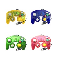Manette de jeu filaire transparente à un bouton pour GameCube, Joystick, Manette de jeu six axes avec gyroscope, Qualité testée, Moule exclusif, Garantie 1 an