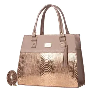 Bolso de Lujo para Mujer Fana Maura con Patrón Ovalado en Oro Precioso y Cadena de Perlas de Estilo Étnico con Opción de Correa Simple o Doble para Fiestas - Product Image 3