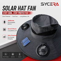 Chapeau solaire rechargeable avec ventilateurs doubles, batterie 2000 mAh, pour activités de plein air, pêche, randonnée, travail