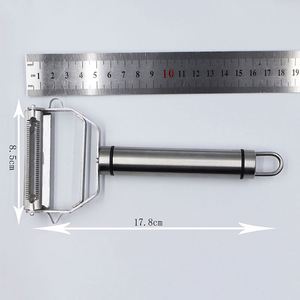 Éplucheur multifonctionnel à double tête en acier inoxydable, couteau à éplucher créatif 2 en 1, outil de cuisine multifonctionnel - Product Image 2
