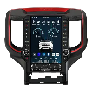 עבור דודג 'Ram 2018 2019 2020 אנדרואיד מולטימדיה לרכב נגן טסלה סגנון רדיו וידאו Carplay GPS ניווט סטריאו HeadUnit