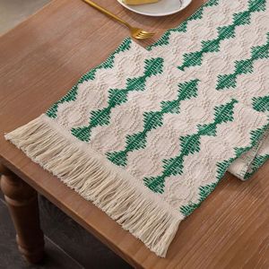 Corridore da tavolo a righe Boho <span class=keywords><strong>Beige</strong></span> con nappe stile rustico decorazione per la casa della fattoria per la camera da pranzo - Product Image 6