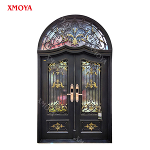 <span class=keywords><strong>Puerta</strong></span> de Hierro Forjado de Lujo para <span class=keywords><strong>la</strong></span> <span class=keywords><strong>Villa</strong></span>, Equipada con Vidrio Templado de Doble Capa y Mosquiteras - Product Image 4