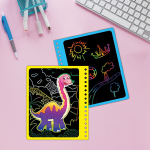 Trois-en-un Scratch bricolage livre Portable aquarelle jouet éducatif petite enfance Animal <span class=keywords><strong>marin</strong></span> dinosaure thème <span class=keywords><strong>papier</strong></span> carton - Product Image 3