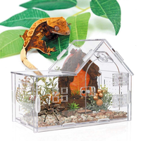 Terrarium moderne en acrylique écologique pour araignées sauteuses, avec services de moulage et de découpe, en forme de maison à double pièce pour reptiles