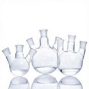 Fiole à ébullition à fond rond en verre borosilicaté à trois colliers et à large ouverture, avec deux ports latéraux droits parallèles, marque MAYALAB, garantie de 3 ans - Product Image 3