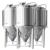 Réservoir de fermentation de vin d'équipement de brasserie 200L réservoir de fermenteur de bière conique à double enveloppe d'acier inoxydable
