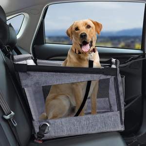 Siège auto rehausseur pour chiens de petite et moyenne taille, en maille imperméable 300D, protection de voyage pour animaux avec poche de rangement portable pour chats - Product Image 2