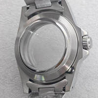 Boîtier de montre en acier inoxydable SUB 40 mm, lunette en céramique 120 clics pour mouvement NH35 NH36 NH34, verre saphir, pièce de montre