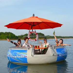 amusement park supplier water play equipment 10-12 seats BBQ boat for sale