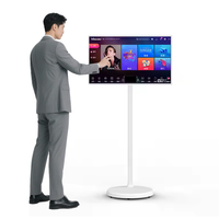 Pantalla Inteligente con Ruedas para Piso de 32 Pulgadas, CPU Android de 8 Núcleos, Pantalla Táctil de 10 Puntos, Batería, Cámara de 13MP, Reconocimiento Facial, para Centros Comerciales