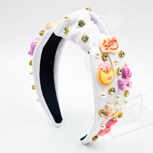 Diadema <span class=keywords><strong>con</strong></span> Nudos Rosa y <span class=keywords><strong>Morado</strong></span> de <span class=keywords><strong>Barbie</strong></span> para Mujer, Aro para el Cabello <span class=keywords><strong>con</strong></span> Diamantes de Imitación y Lindos Adornos, Accesorio de Moda para Fiestas - Product Image 5