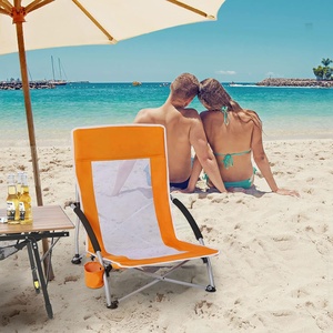 Chaise de plage pliable en métal personnalisée, petite chaise lune - Légère, confortable, portable, écologique, en tissu Oxford pour l'extérieur - Product Image 6