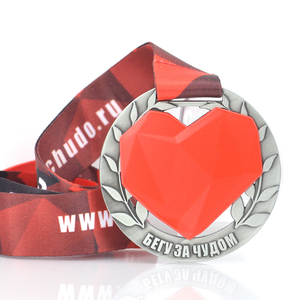 Médaille d'artisanat en métal personnalisée en gros Aucune quantité minimale de commande requise Prix d'honneur en alliage de zinc dans Purple Heart Run Race Fer en laiton fait à la main - Product Image 2