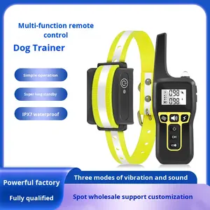R2506-294 beliebte mehrfarbige Anti-<span class=keywords><strong>Barking</strong></span>-Haustier halsband grenz überschreitende drahtlose Fernbedienung Hunde trainings gerät Kunststoff rinde - Product Image 3