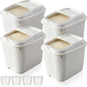 Contenedor de Arroz de Plástico PP con Capacidad para 16 kg, Puerta de Apertura Suave, a Prueba de Humedad, a Prueba de Insectos, Ecológico, Almacenamiento Hermético - Product Image 1