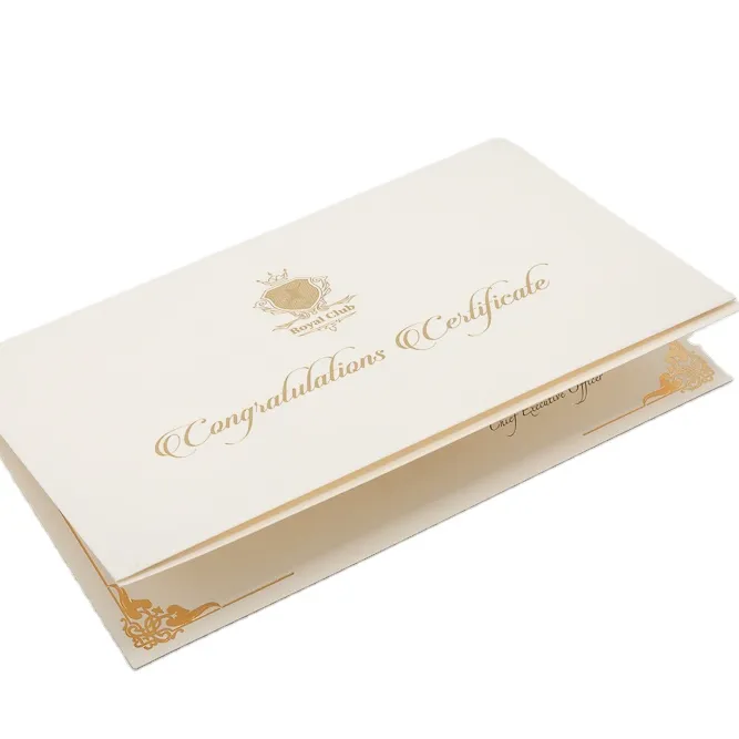 Luxury Custom 800g Thick Paper Gold Stamping Thank You Post Card With Foil Logo