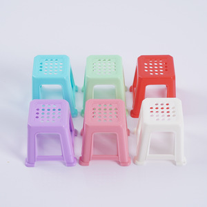 <b>Mini</b> plastic stools, miniature doll chairs, Xiaohongshu-style playhouse scene supermarket <b>tables</b> and chairs props - Product Image 5