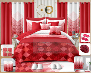 New 30 Mảnh Bông Trải Giường Quilt <span class=keywords><strong>Set</strong></span> Cho Giường Vua Kích Thước Bộ Sưu Tập 30 Pcs Bộ Đồ Giường <span class=keywords><strong>Set</strong></span> Với Phù Hợp Với Rèm Cửa - Product Image 6