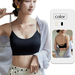 中国製女性用シームレス快適スパンデックスワイヤレスファッションセクシーバックレスブラ　クロスバックブラレットセクシーベーシック - Product Image 2