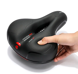 Sillín de Bicicleta MTB de Cuero <span class=keywords><strong>Ajustable</strong></span>, Transpirable y Cómodo, con Ventilación y Características Impermeables para Adultos Unisex - Product Image 2