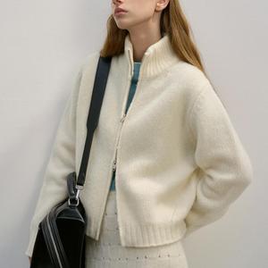 ODM Manufacturer Custom Turtleneck Zip Up Knitted Cardigan <strong>Sweater</strong> Quality <strong>Turtle</strong> <strong>Neck</strong> Two Way Zipper <strong>Sweater</strong> for Women - Product Image 1