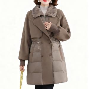 <span class=keywords><strong>Veste</strong></span> matelassée pour <span class=keywords><strong>femme</strong></span> Boying, longueur standard, hiver/automne, rembourrage en duvet de canard blanc, col en fausse <span class=keywords><strong>fourrure</strong></span>, fermeture éclair boutonnée, coupe-vent - Product Image 2