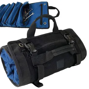 Ycw Groothandel Custom Draagbare Canvas Rolling Gereedschap Tote Bag Carrier Hardware Tool Roll Bag