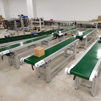 Nouvelle Machine de Transport à Bande Électrique Portable CE de Fabrication Chinoise, 1200 mm, avec Bande PVC, Petite Convoyeuse Verte pour Usage Industriel et Domestique