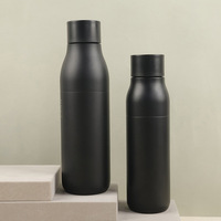 Bouteille isotherme de luxe exécutive en acier inoxydable SUS316 de qualité alimentaire, anti-fuite, avec couvercle double usage, personnalisable en gros