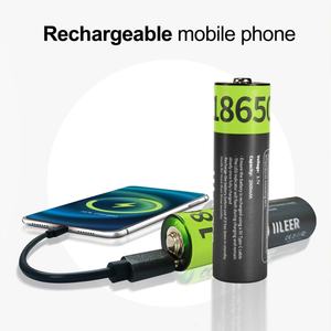 Batterie lithium-ion rechargeable USB IILEER 18650 21700 3.7V 2000mAh 5000mAh pour smartphones 7400mWh 18500mWh - Product Image 3