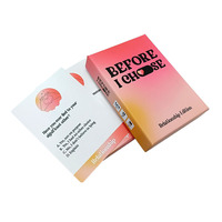 Jeu de cartes personnalisé édition relationnelle, finition mate, papier lisse, jeu de société pour couples adultes, fabricant en gros