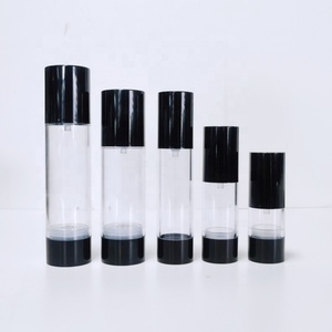 30ml 50ml 100ml Clear Black Custom Foundation <b>Bottle</b> Airless Plastic Lotion <b>Pump</b> <b>Bottle</b> With Custom Logo Cosmetic - Product Image 5