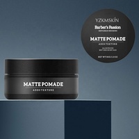 Pomade capillaire mate à base d'eau organique sans brillance OEM ODM, tenue ferme, texture naturelle, coiffures durables, cire capillaire pour hommes