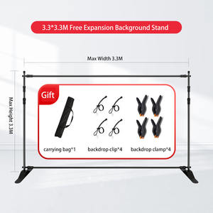 3.3M X 3.3M support de <span class=keywords><strong>photographie</strong></span> télescopique <span class=keywords><strong>grand</strong></span> <span class=keywords><strong>Format</strong></span> étape répétition toile de fond pour <span class=keywords><strong>la</strong></span> publicité bannière Photo Studio accessoires - Product Image 2