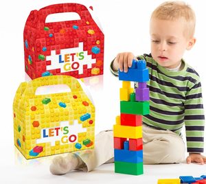 12PCS khối xây dựng bên điều trị hộp đầy màu sắc gạch bên ủng hộ hộp cho trẻ em sinh nhật bé tắm Nguồn cung cấp - Product Image 2