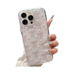 Nueva Funda Transparente con Lazo para Teléfono Móvil <span class=keywords><strong>iPhone</strong></span> 17 16 15 14 Pro Max, Antigolpes, para Chicas y Mujeres - Product Image 4