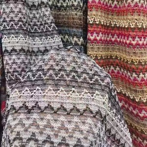 <span class=keywords><strong>Tissu</strong></span> tricoté géométrique <span class=keywords><strong>Missoni</strong></span>, magnifique <span class=keywords><strong>tissu</strong></span> en polyester tricoté au crochet pour la confection de robes et de vêtements - Product Image 1