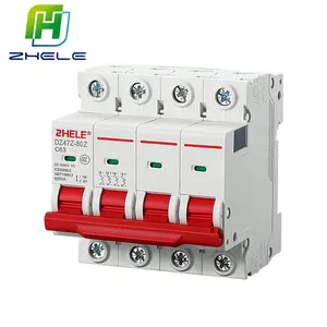 Giá tốt 32A 63A MCB DC 800V 1000v1p 2P 3P 4P Mini ngắt mạch Din Rail bảng điều khiển năng lượng mặt trời DC thu nhỏ ngắt mạch