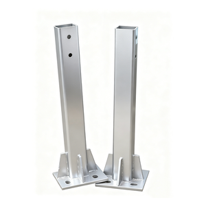 Оцинкованный стойка-боллард Q235/Q345, квадратный вертикальный столб для дорожных ограждений, аксессуары для гофрированных барьерных ограждений - Product Image 4