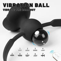 S-HANDE Drop Shipping Rose Flower Shape Adult BDSM Bondage Rose Vibrator SM Rose Mouth Gag Ball Sex Toy