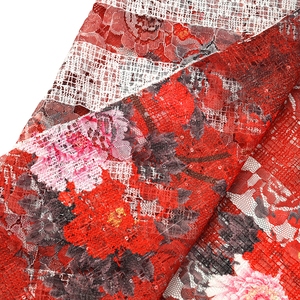 Trung Quốc Hot Bán chữ số in vải 100% polyester hoa in lưới vải cho hàng may mặc - Product Image 5